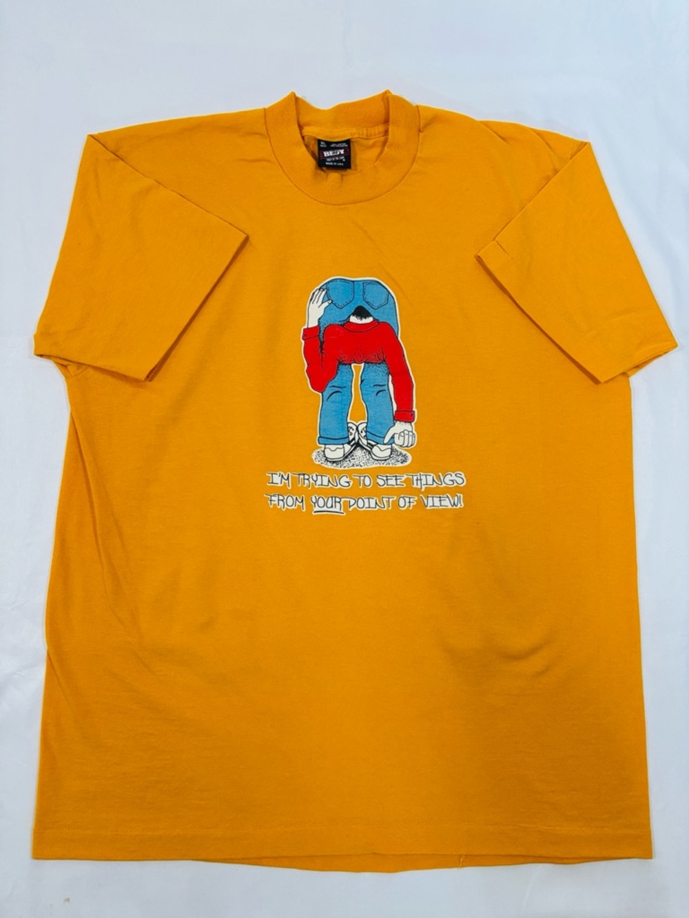 Vintage Comedy Graphic Single Stitch Short Sleeve Tee - Picture 2 of 7